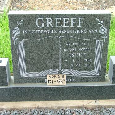 GREEFF Estelle 1932-1993 :: GREEFF Suzette Belinda 1963-1963