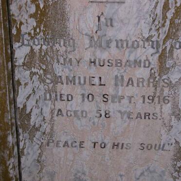 HARRIS Samuel -1916