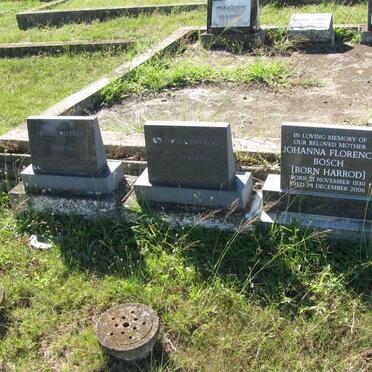 HARROD Arthur Stephen :: HARROD Solomina nee FEREIRRA :: BOSCH Johanna Florence nee HARROD 1930-2006