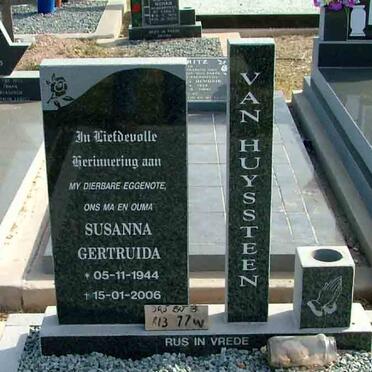 HUYSSTEEN Susanna Gertruida, van 1944-2006