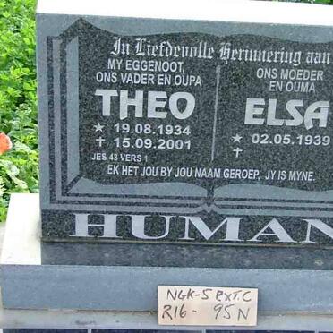 HUMAN Theo 1934-2001 &amp; Elsa 1939-