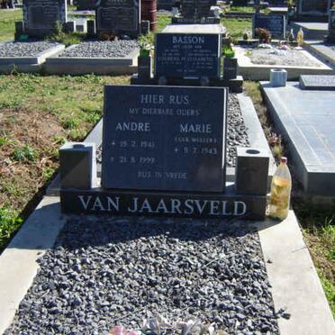 JAARSVELD Andre, van 1941-1999 &amp; Marie MULLER 1943-