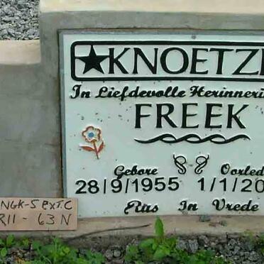 KNOETZE Freek 1955-2002