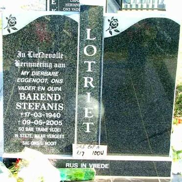 LOTRIET Barend Stefanis 1940-2005