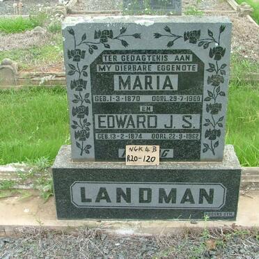 LANDMAN Edward J.S. 1874-1962 &amp; Maria 1870-1960