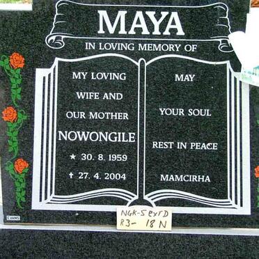 MAYA Nowongile 1959-2004