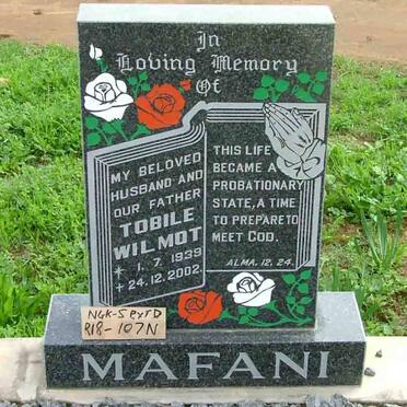 MAFANI Tobile Wilmot 1939-2002