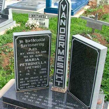 MESCHT Maria Petronella, van der 1955-2003