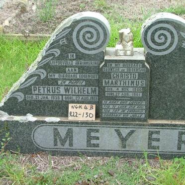 MEYER Petrus Wilhelm 1938-1961 :: MEYER Christo Marthinus 1960-1961