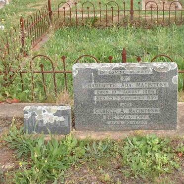 MACINTOSH George A. 1880-1960 &amp; Charlotte Ada CUNNINGHAM 1886-1950