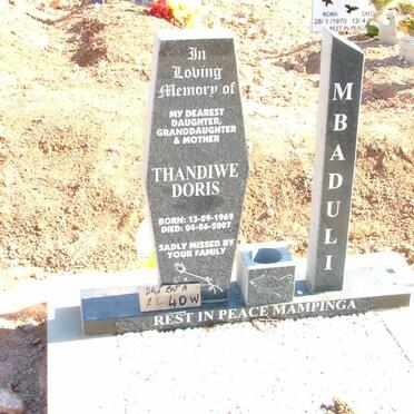 MBADULI Thandiwe Doris 1969-2007