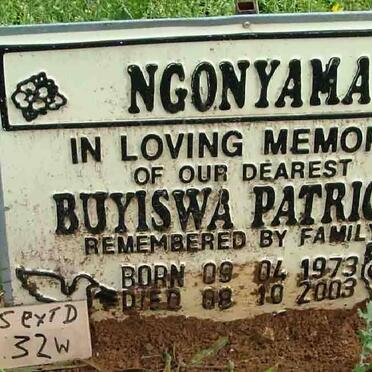 NGONYAMA Buyiswa Patricia 1973-2003