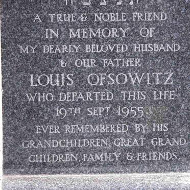 OFSOWITZ Louis -1955