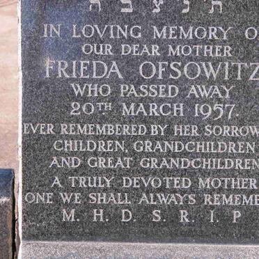 OFSOWITZ Frieda -1957
