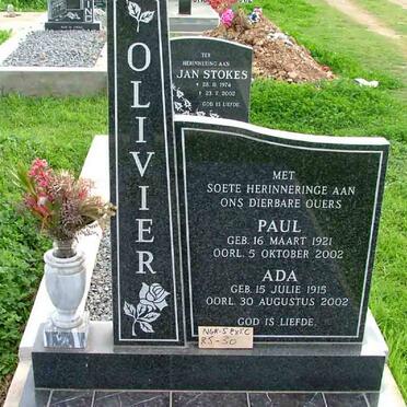 OLIVIER Paul 1921-2002 &amp; Ada 1915-2002