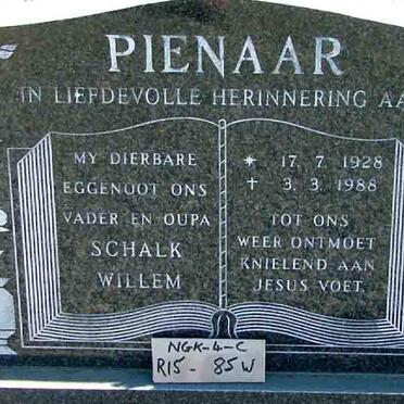 PIENAAR Schalk Willem 1928-1988