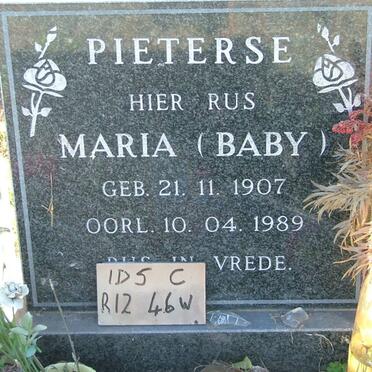 PIETERSE Maria 1907-1989