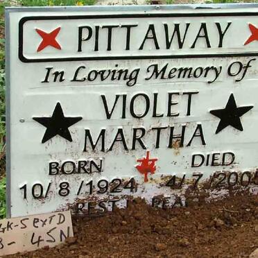 PITTAWAY Violet Martha 1924-2005