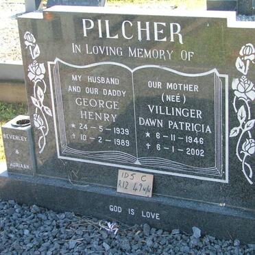 PILCHER George Henry 1939-1989 &amp; Dawn Patricia VILLINGER 1946-2002