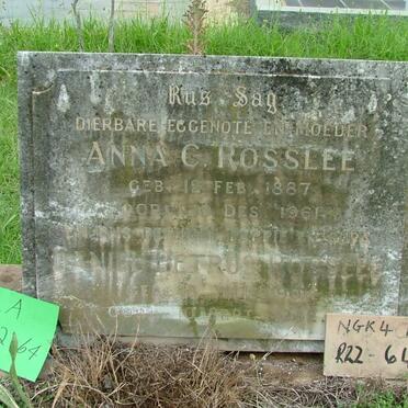 ROSSLEE Daniel Petrus 1901-1962 &amp; Anna C. 1887-1961