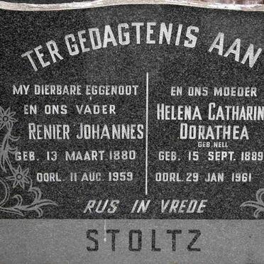 STOLTZ Renier Johannes 1880-1959 &amp; Helena Catharina Dorathea NELL 1889-1961