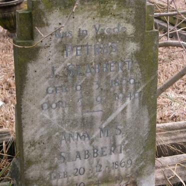 SLABBERT Petrus J. 1866-1946 &amp; Anna M.S. 1869-1959