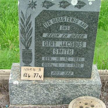 SMITH Gert Jacobus 1931-1962