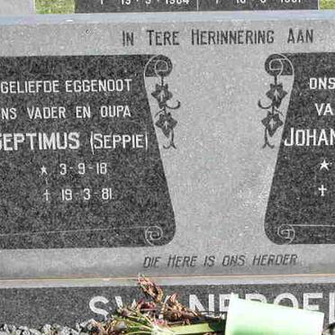 SWANEPOEL Septimus 1918-1981 :: SWANEPOEL Johan 1944-1996