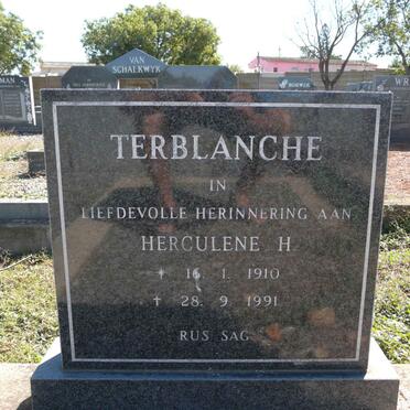 TERBLANCHE Herculene H. 1910-1991