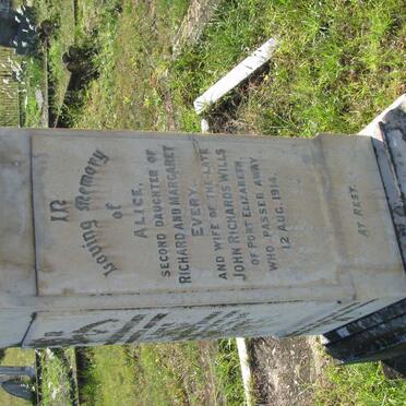 WILLS Alice nee EVERY -1914