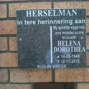 HERSELMAN Helena Dorothea 1946-2012