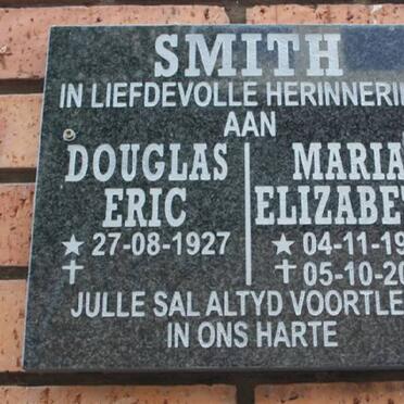 SMITH Douglas Eric 1927- &amp; Maria Elizabeth 1931-2008