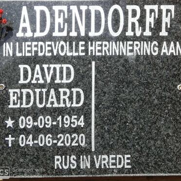 ADENDORFF David Eduard 1954-2020