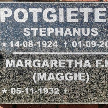 POTGIETER Stephanus 1924-2013 &amp; Margaretha F.H. 1932-