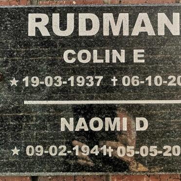 RUDMAN Colin E. 1937-2013 &amp; Naomi D. 1941-2016