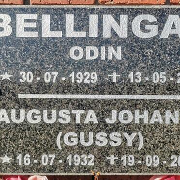 BELLINGAN Odin 1929-2008 &amp; Augusta Johanna 1932-2001