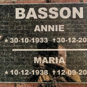 BASSON Annie 1933-2009 :: BASSON Maria 1938-2009