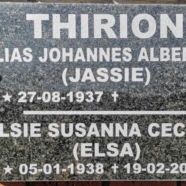 THIRION Elias Johannes Albertus 1937- &amp; Elsie Susanna Cecilia 1938-2021