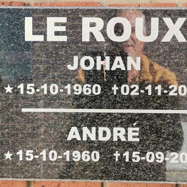 ROUX Johan, le 1960-2009 :: LE ROUX Andre 1960-2012