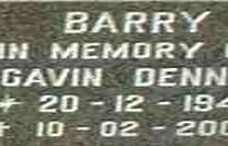 BARRY Gavin Dennis 1944-2004