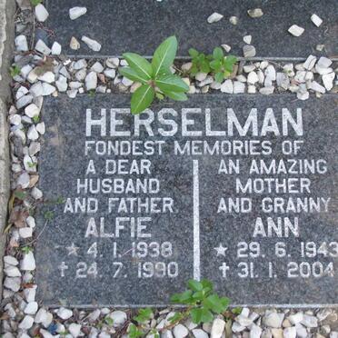 HERSELMAN Alfie 1938-1990 &amp; Ann 1943-2004