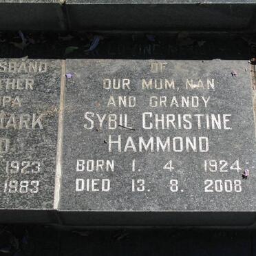 HAMMOND Sybil Christine 1924-2008