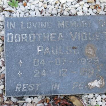 PAULSE Dorothea Violet 1929-198?