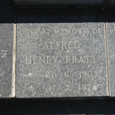 PRATT Alfred Henry 1903-1974