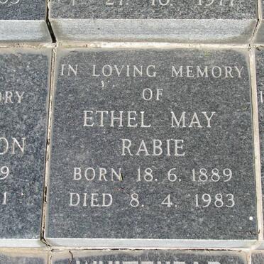 RABIE Ethel May 1889-1983