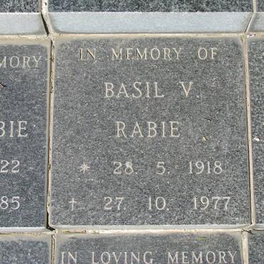 RABIE Basil V. 1918-1977