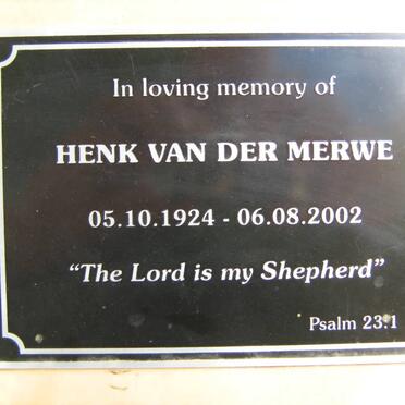 MERWE Henk, van der 1924-2002