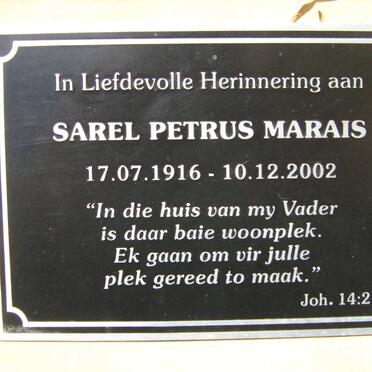 MARAIS Sarel Petrus 1916-2002