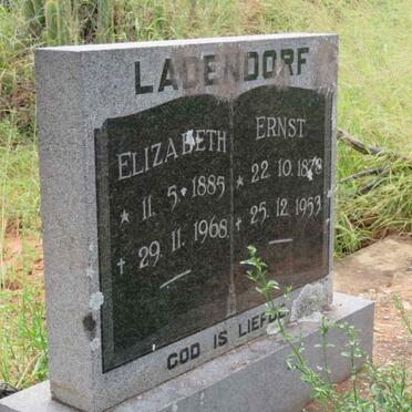 LADENDORF Ernst 1878-1953 &amp; Elizabeth 1885-1968