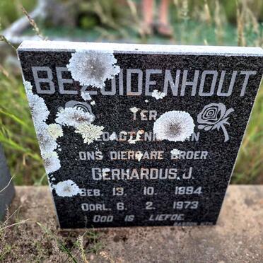 BEZUIDENHOUT Gerhardus J. 1894-1973